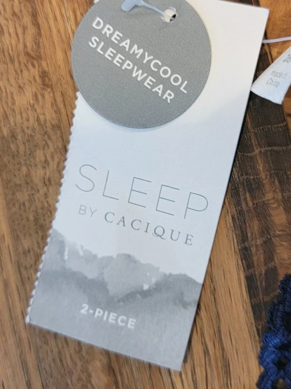 Sleep by Cacique Dreamycool Sleepwear Camisole Top Blue w Lace